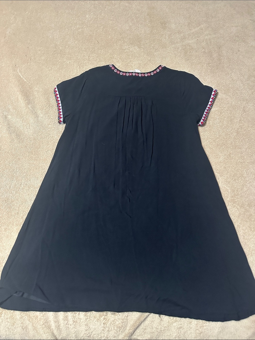 Savanna Jane Black dress with Multicolor Embroidered Yoke - Picture 2 of 4